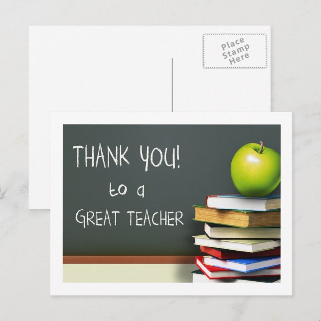 Postal Gracias a un gran profesor (Anverso / Reverso)