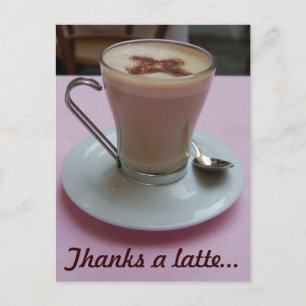 Postal Gracias a un latte