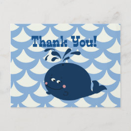 Postal Gracias A Una Ballena De Azulejos Náuticos -