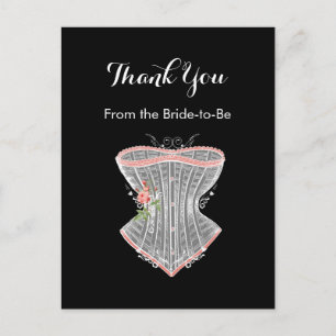 Postal Gracias a Vintage Corset Personal Bridal Shower