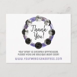 Postal Gracias Acuarela Luna Llena Noche del Ciclo Lunar