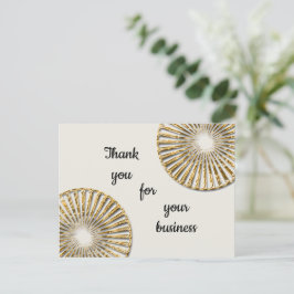 Postal Gracias al cliente de Business Gold Circles
