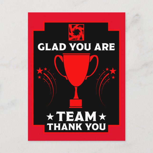 Postal Gracias al equipo corporativo (Anverso)