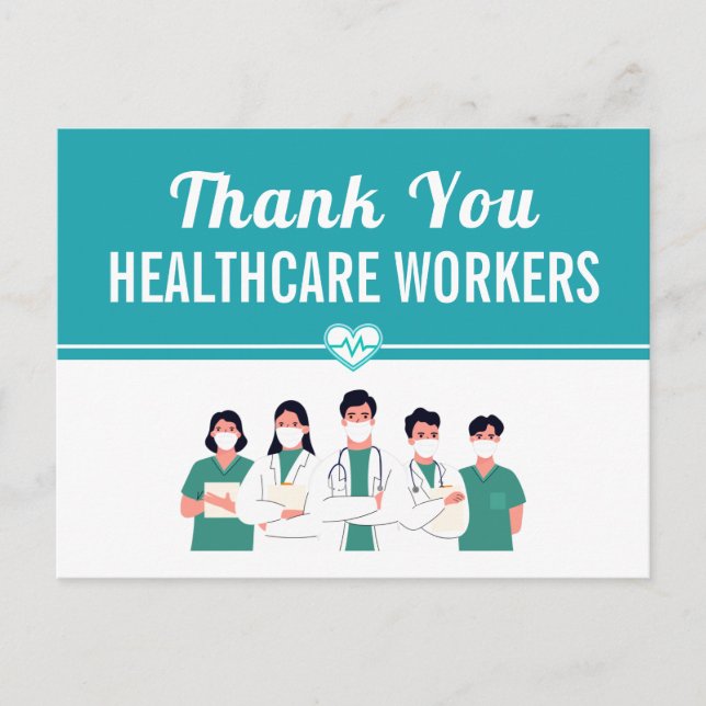 Postal Gracias al personal del hospital de trabajadores s (Anverso)