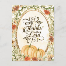 Gracias al Señor Flores y Calabazas de Otoño