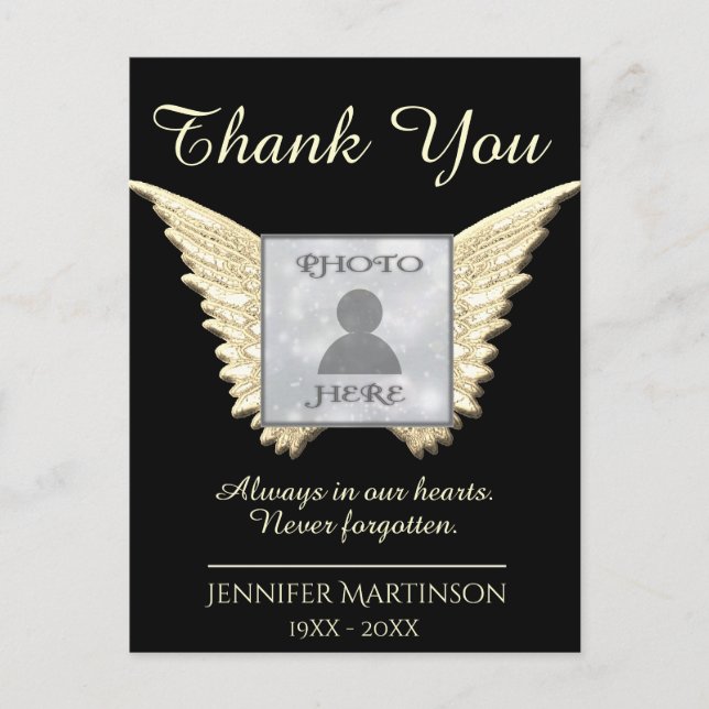 Postal Gracias | Añadir memoria fotográfica (Anverso)