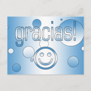 Postal ¡Gracias! Arte pop de colores de la bandera de Gua