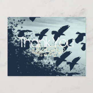 Postal Gracias- Aves voladoras -
