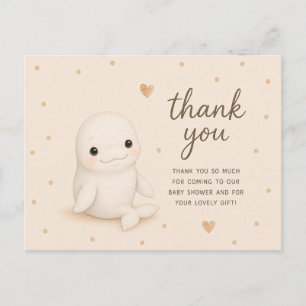 Postal Gracias Baby Beluga Ballita de Baby Shower