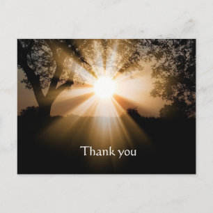 Postal Gracias Biblia Scripture Sunrise Breaking Scenerat