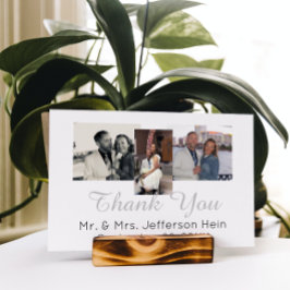 Postal Gracias Boda de Collage de fotos por la mano