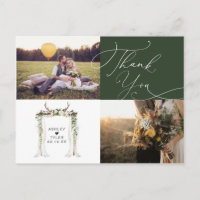 Gracias Boda de fotos con letras de mano rusas