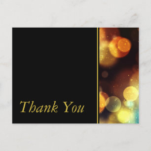 Postal Gracias Boda de Twilight Bokeh Lights