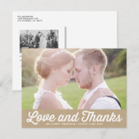 Gracias Boda fotográfico de Kraft Paper Retro Scri