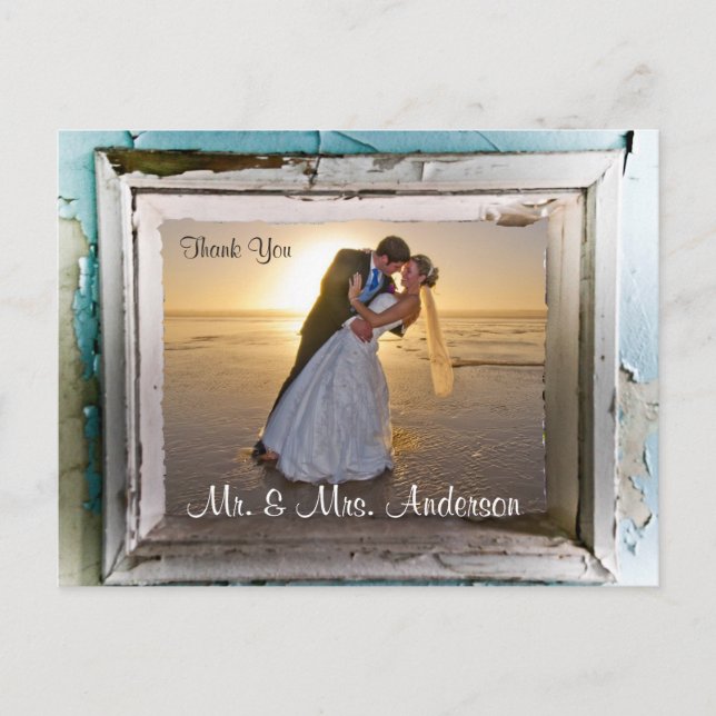 Postal Gracias Boda Postcard Unique Frame 4 (Anverso)