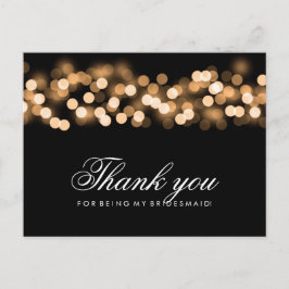 Postal Gracias, Bridesmaid Gold Hollywood Glam