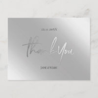 Gracias Cartas Faux Silver Relieve metalizado Meta
