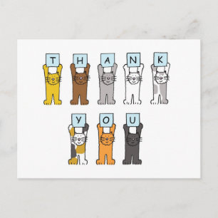 Postal Gracias Cats Personalizados