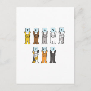 Postal Gracias Cats Personalizados