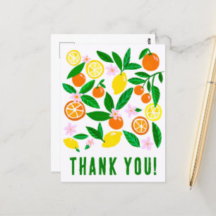 Postal Gracias Citrus Celebration Personalizado Colorful