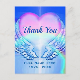 Postal Gracias   Compasión   Alas del corazón y el ángel