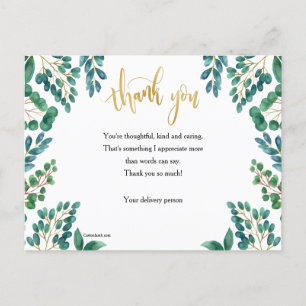 Postal Gracias Con Foliage Post Card