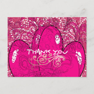 Postal Gracias Corazones Dobles