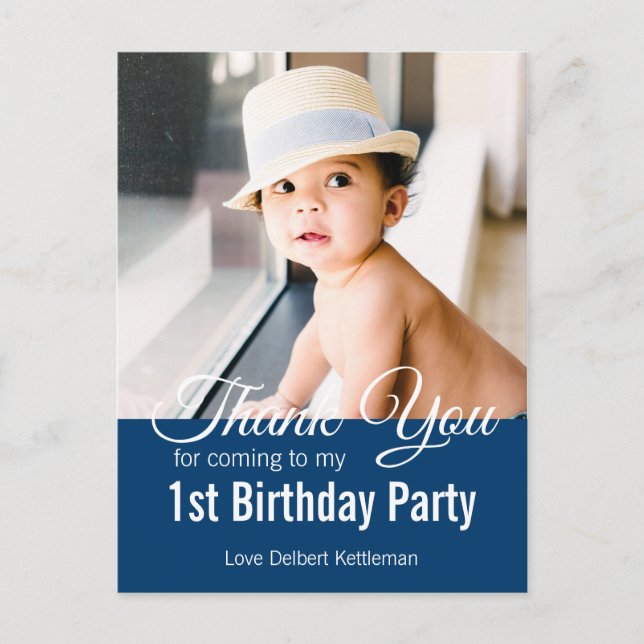 Postal Gracias, Cumpleaños Boy (Anverso)