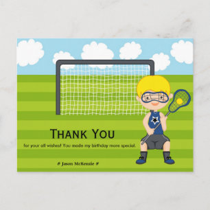 Postal Gracias cumpleaños Lacrosse