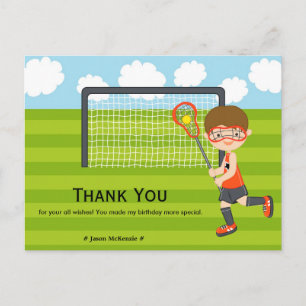 Postal Gracias cumpleaños Lacrosse