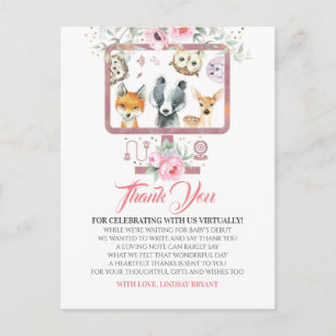 Postal Gracias de Baby Shower virtual