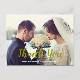Postal 'Gracias' de boda personalizada