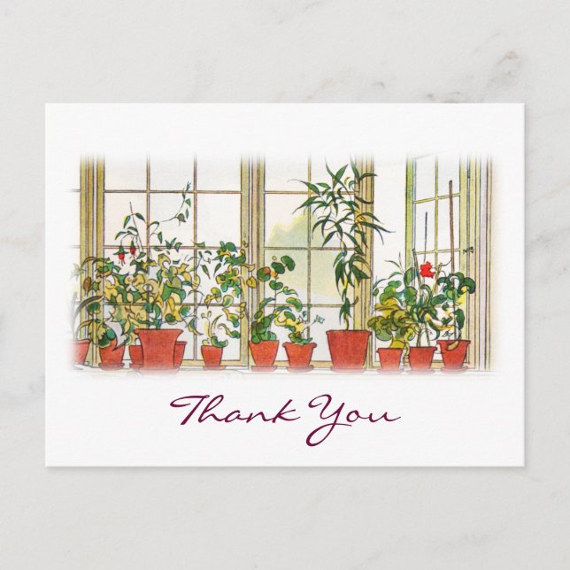 Postal Gracias de Carl Larsson (Anverso)