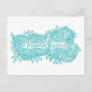 Postal Gracias doodle
