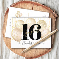 Gracias Dorado Luxury Sweet 16 Globos de Cumpleaño