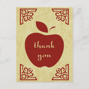 Postal gracias : elegante manzana