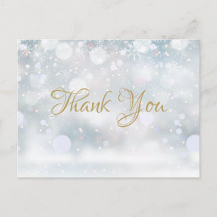 Postal Gracias empresariales con guión minimalista