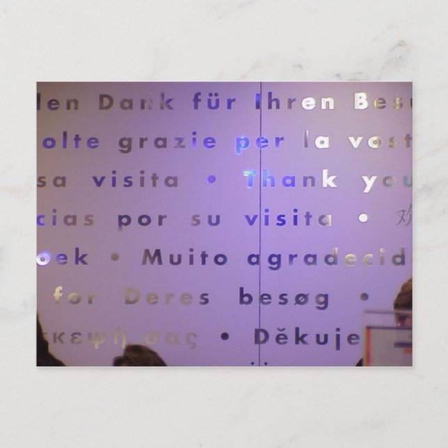 Postal Gracias en muchos idiomas, Lucerne (Anverso)