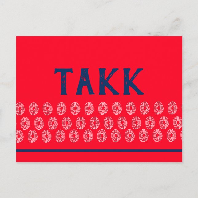 Postal Gracias en noruego (Anverso)