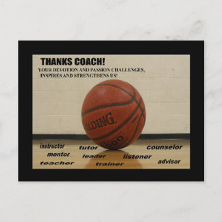 Postal "Gracias entrenador"