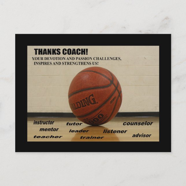 Postal "Gracias entrenador" (Anverso)