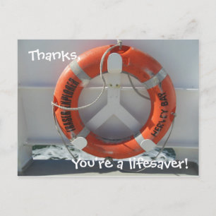 Postal ¡Gracias, eres un salvavidas!