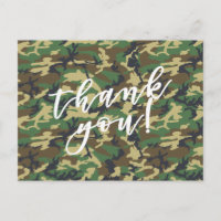 ¡Gracias! Estampado de camuflaje militar de bosque