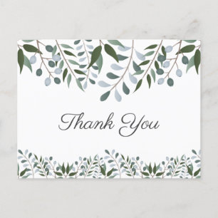 Postal Gracias Eucalyptus Greenery Floral