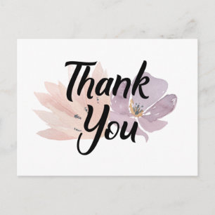 Postal Gracias Favor Floral