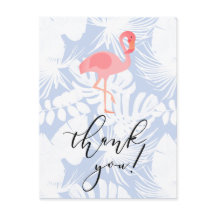 gracias flamingo script hojas de palmas tropicales