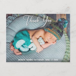 Postal Gracias Foto moderna de Boho Baby