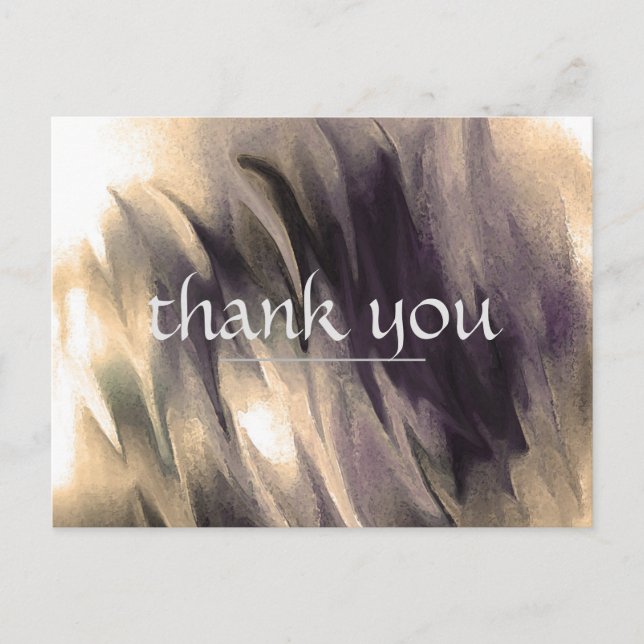 Postal Gracias. Fuego de pintura de acuarela vintage (Anverso)