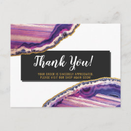 Postal Gracias Geode Agate Slice Gemstone Ultra Violet