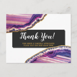 Postal Gracias Geode Agate Slice Gemstone Ultra Violet